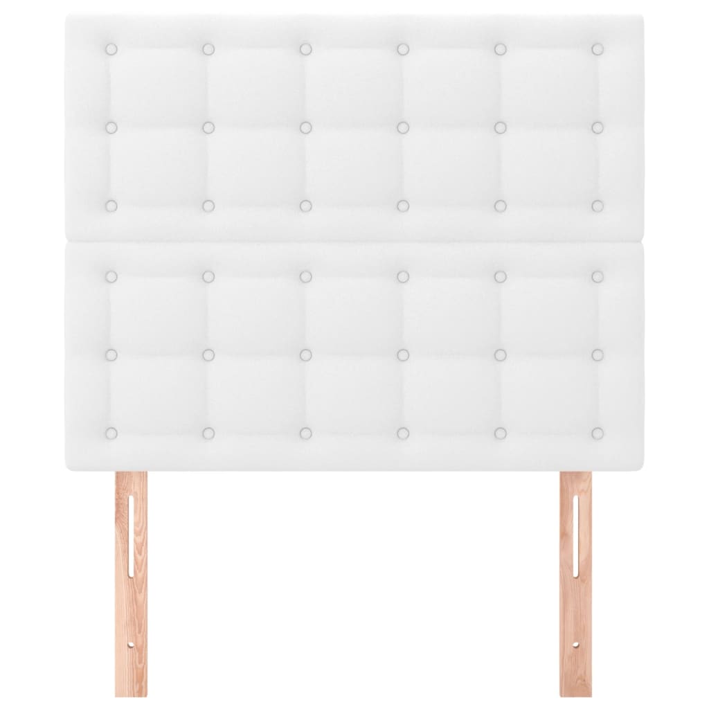 Tête de lit blanche 80 x 5 x 118/128 cm similicuir - XIOS