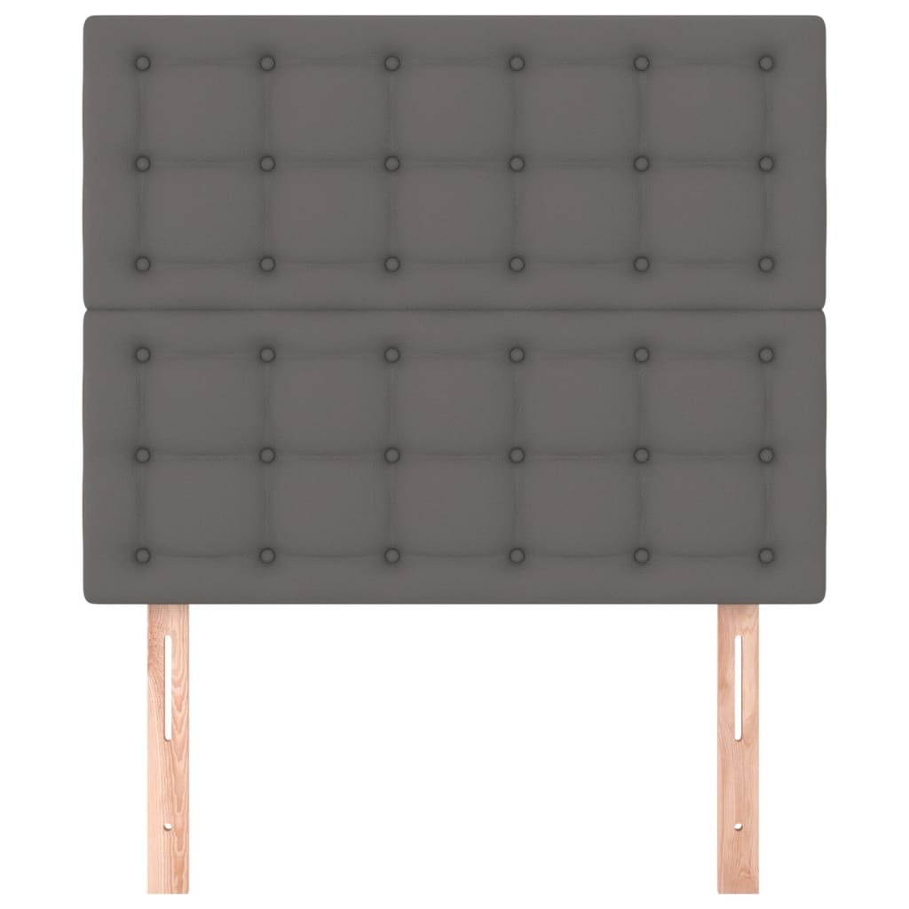 Têtes de lit 2 pcs Gris 80x5x78/88 cm Similicuir - XIOS