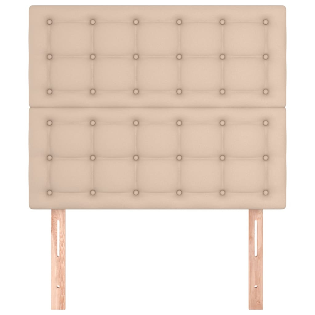 Têtes de lit 2 pcs Cappuccino 80x5x78/88 cm Similicuir - XIOS