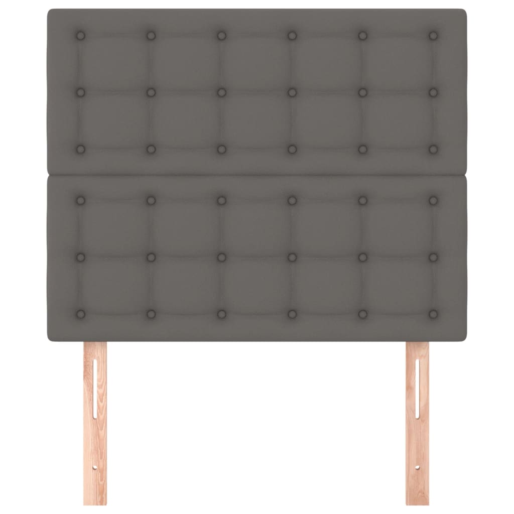 Têtes de lit 2 pcs Gris 90x5x78/88 cm Similicuir - XIOS