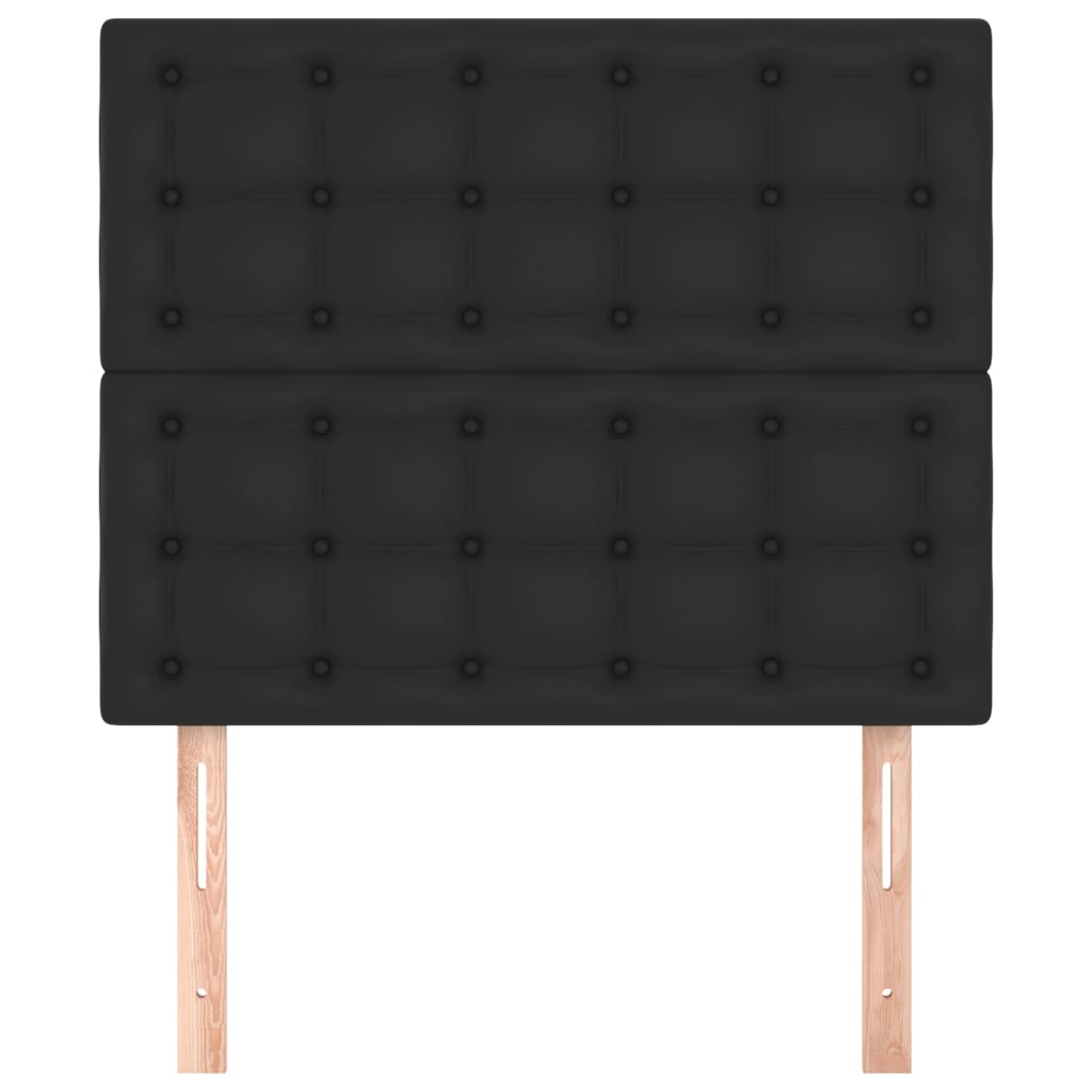 Têtes de lit 2 pcs Noir 100x5x78/88 cm Similicuir - XIOS