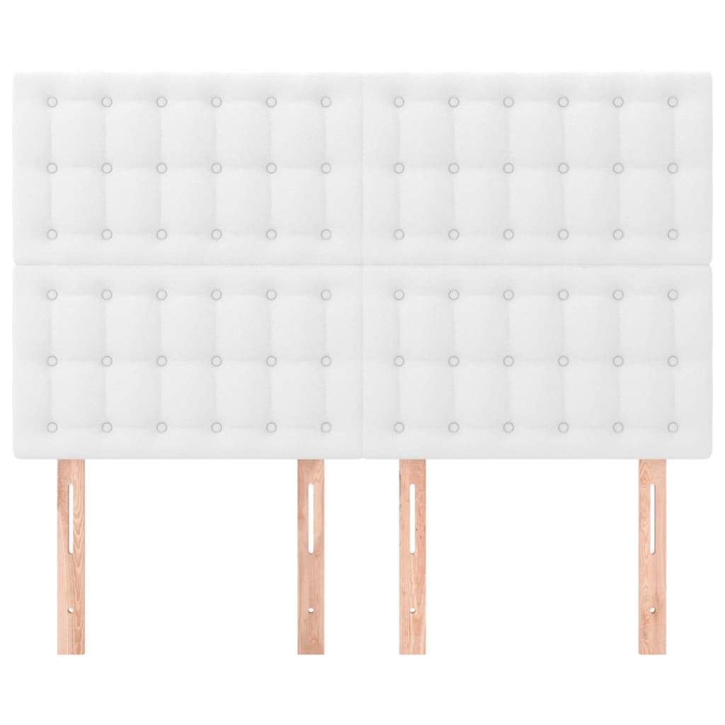 Tête de lit blanche 144 x 5 x 118/128 cm similicuir - XIOS