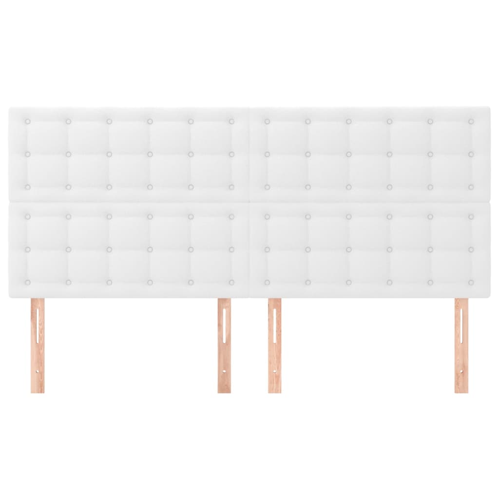 Tête de lit blanche 160 x 5 x 118/128 cm similicuir - XIOS