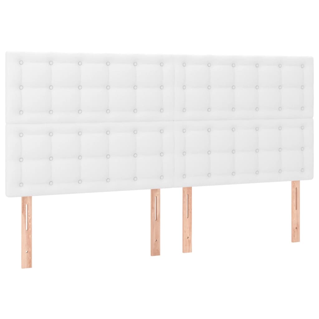 Têtes de lit 4 pcs Blanc 90x5x78/88 cm Similicuir - XIOS