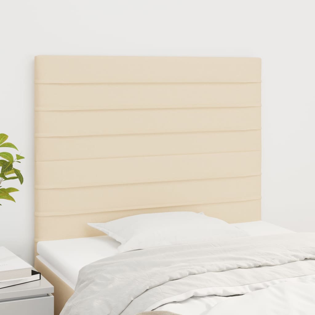 Têtes de lit 2 pcs Crème 80x5x78/88 cm Tissu Têtes et pieds de lit vidaXL