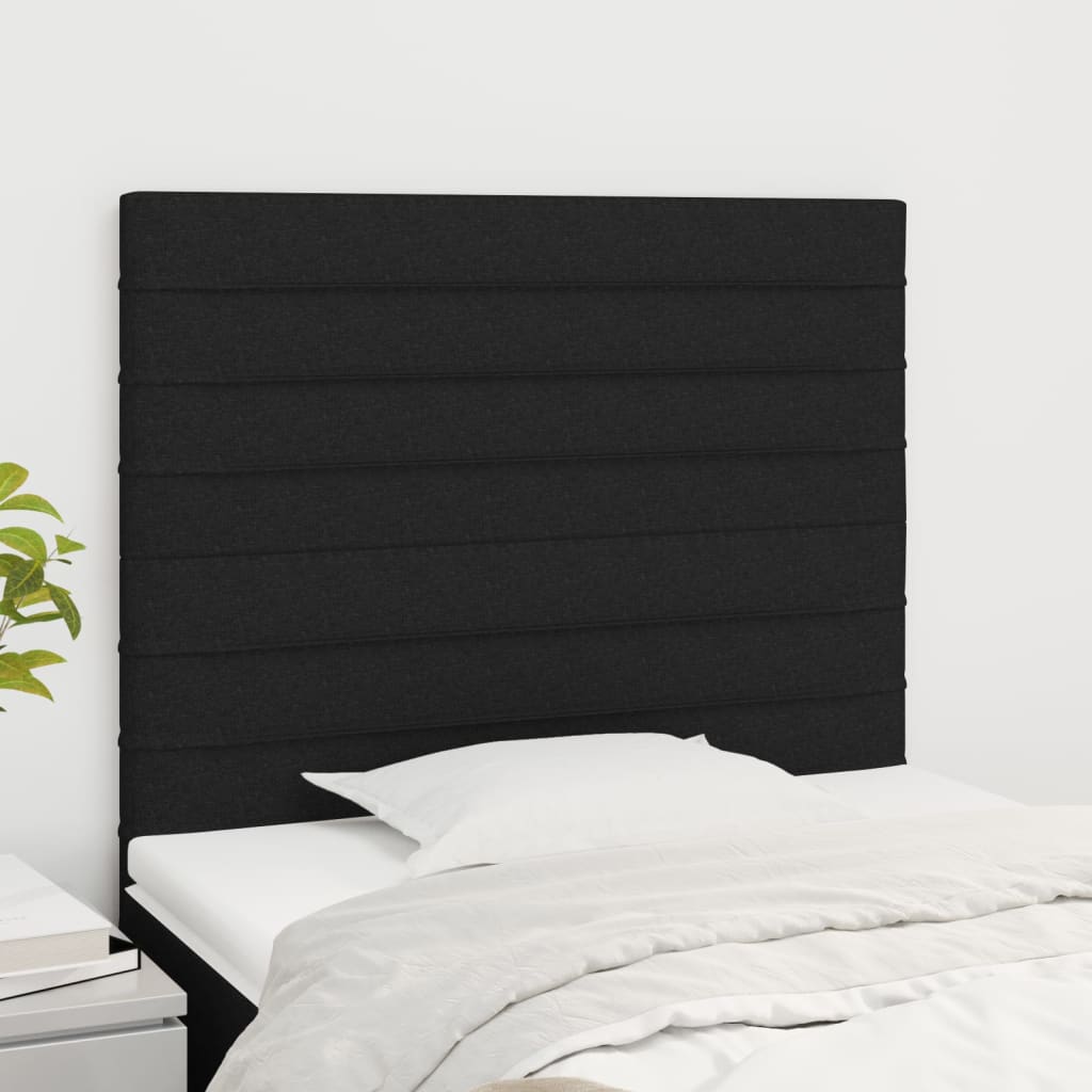 Têtes de lit 2 pcs Noir 90x5x78/88 cm Tissu - XIOS