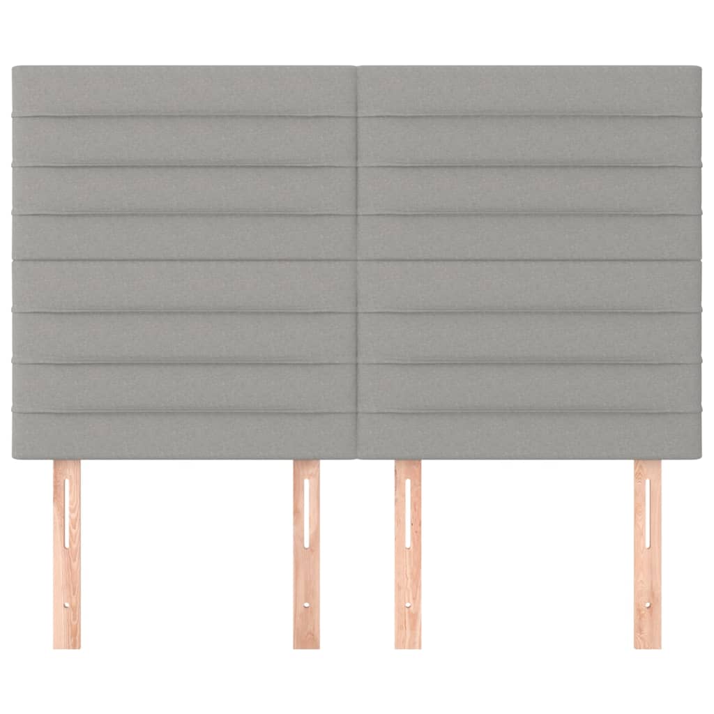 Têtes de lit 4 pcs Gris clair 72x5x78/88 cm Tissu - XIOS