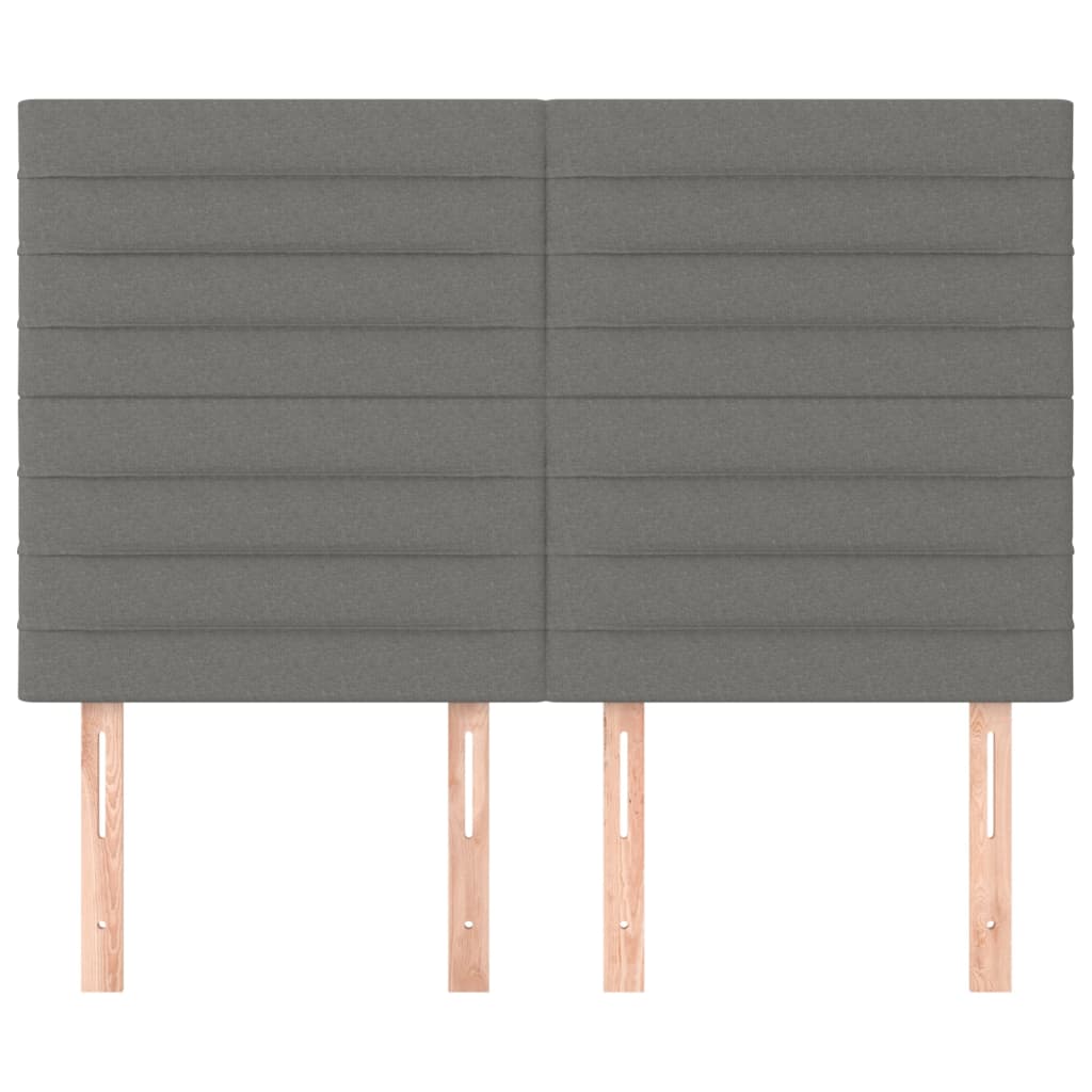 Têtes de lit 4 pcs Gris foncé 72x5x78/88 cm Tissu - XIOS