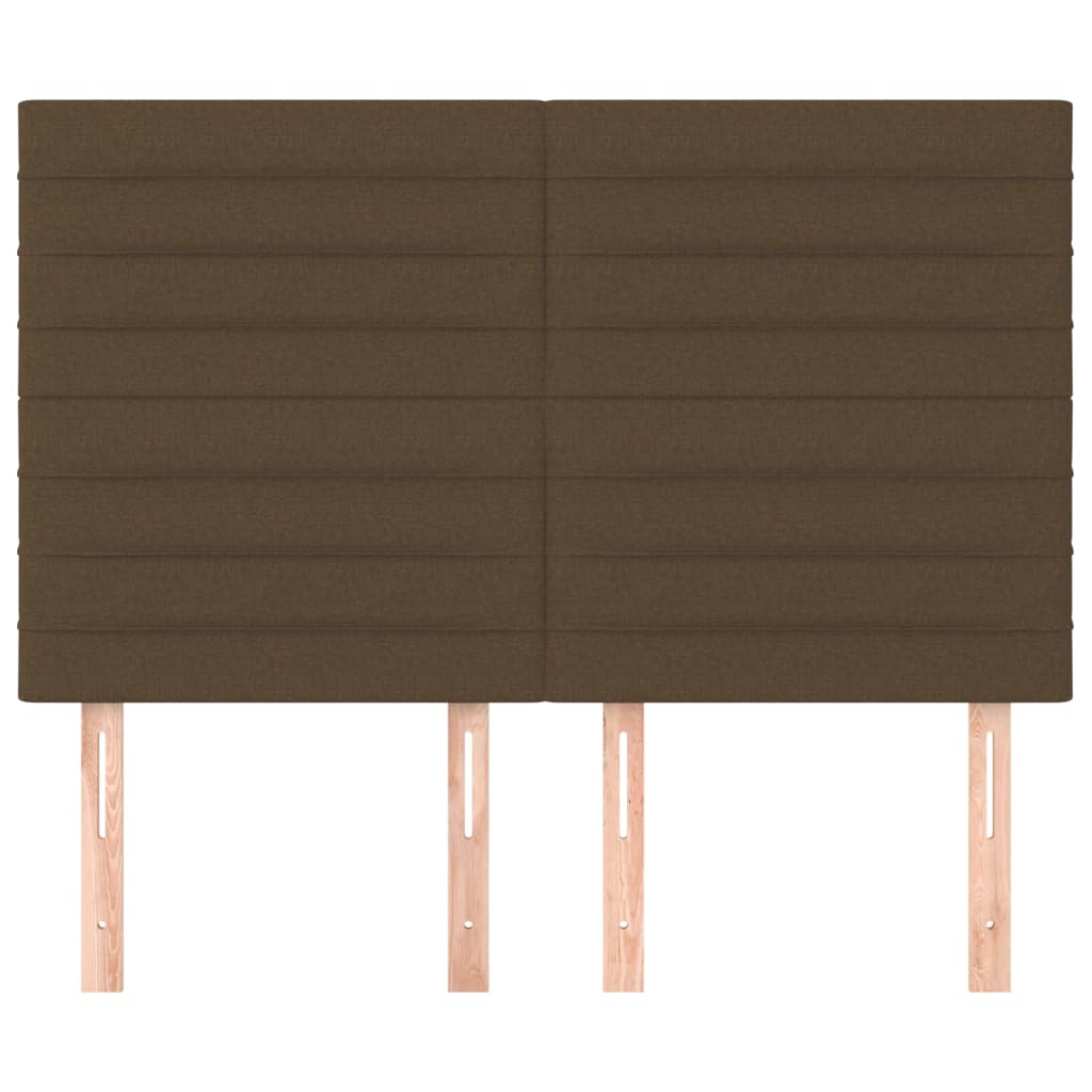Têtes de lit 4 pcs Marron foncé 72x5x78/88 cm Tissu Têtes et pieds de lit vidaXL