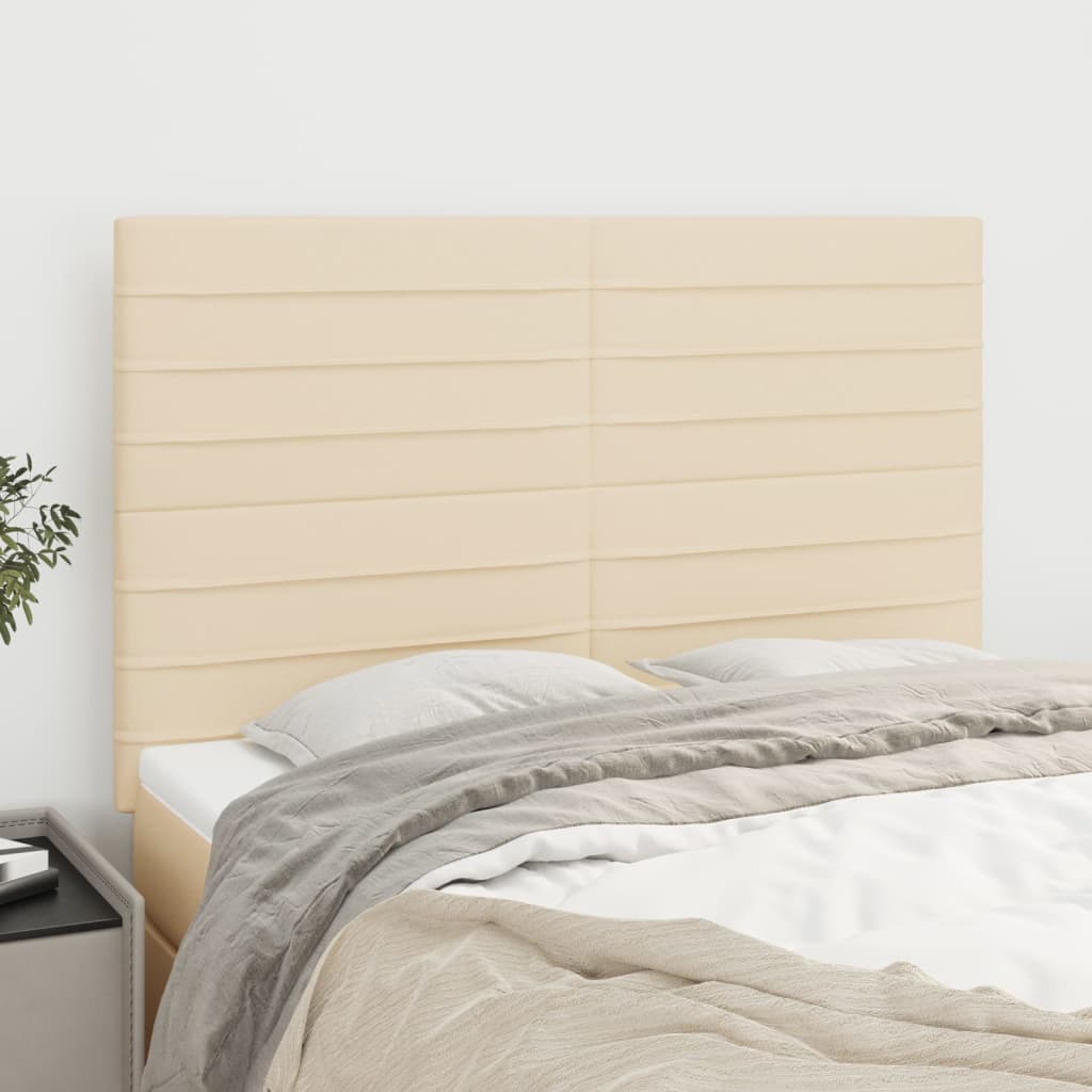 Têtes de lit 4 pcs Crème 72x5x78/88 cm Tissu - XIOS