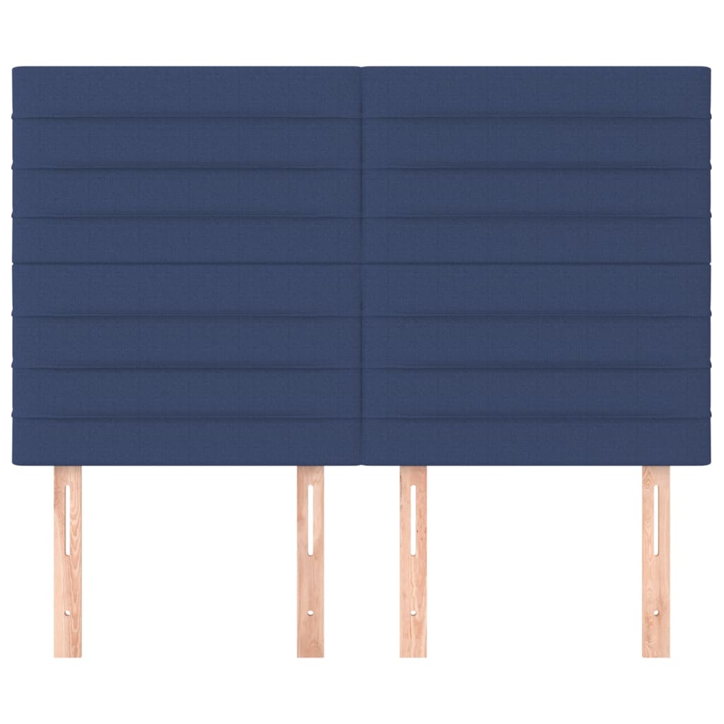 Têtes de lit 4 pcs Bleu 72x5x78/88 cm Tissu - XIOS