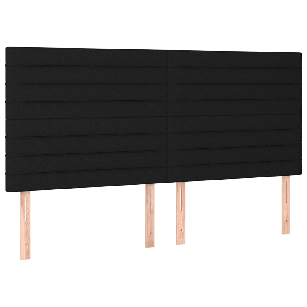 Têtes de lit 4 pcs Noir 80x5x78/88 cm Tissu Têtes et pieds de lit vidaXL