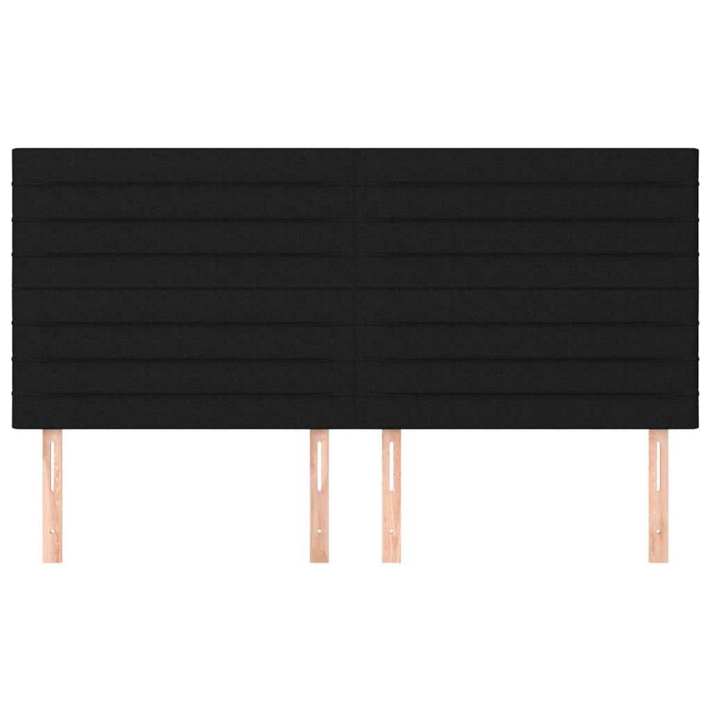 Têtes de lit 4 pcs Noir 90x5x78/88 cm Tissu - XIOS