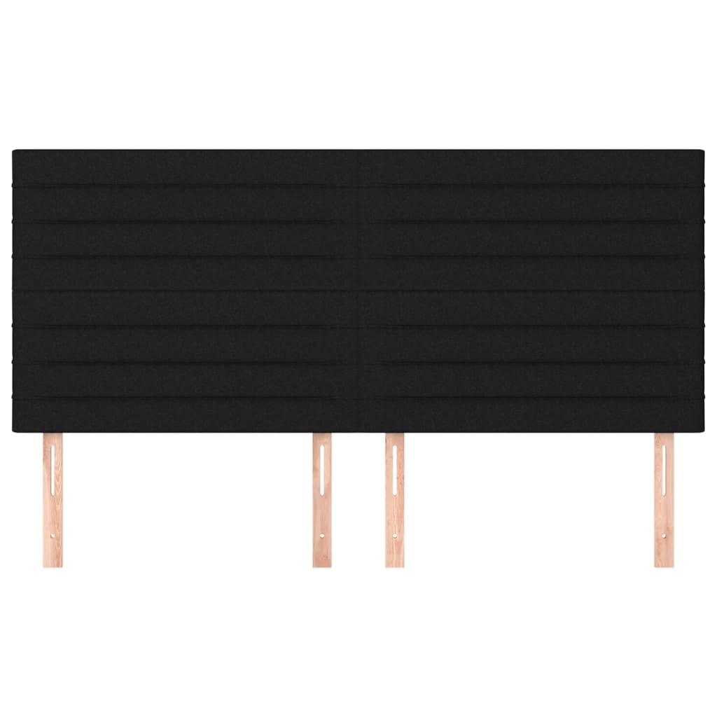 Têtes de lit 4 pcs Noir 100x5x78/88 cm Tissu - XIOS