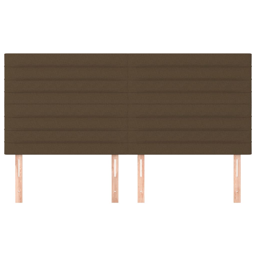 Têtes de lit 4 pcs Marron foncé 100x5x78/88 cm Tissu - XIOS