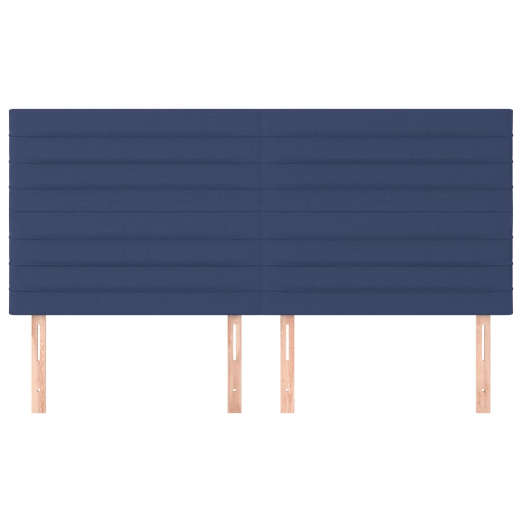 Têtes de lit 4 pcs Bleu 100x5x78/88 cm Tissu - XIOS