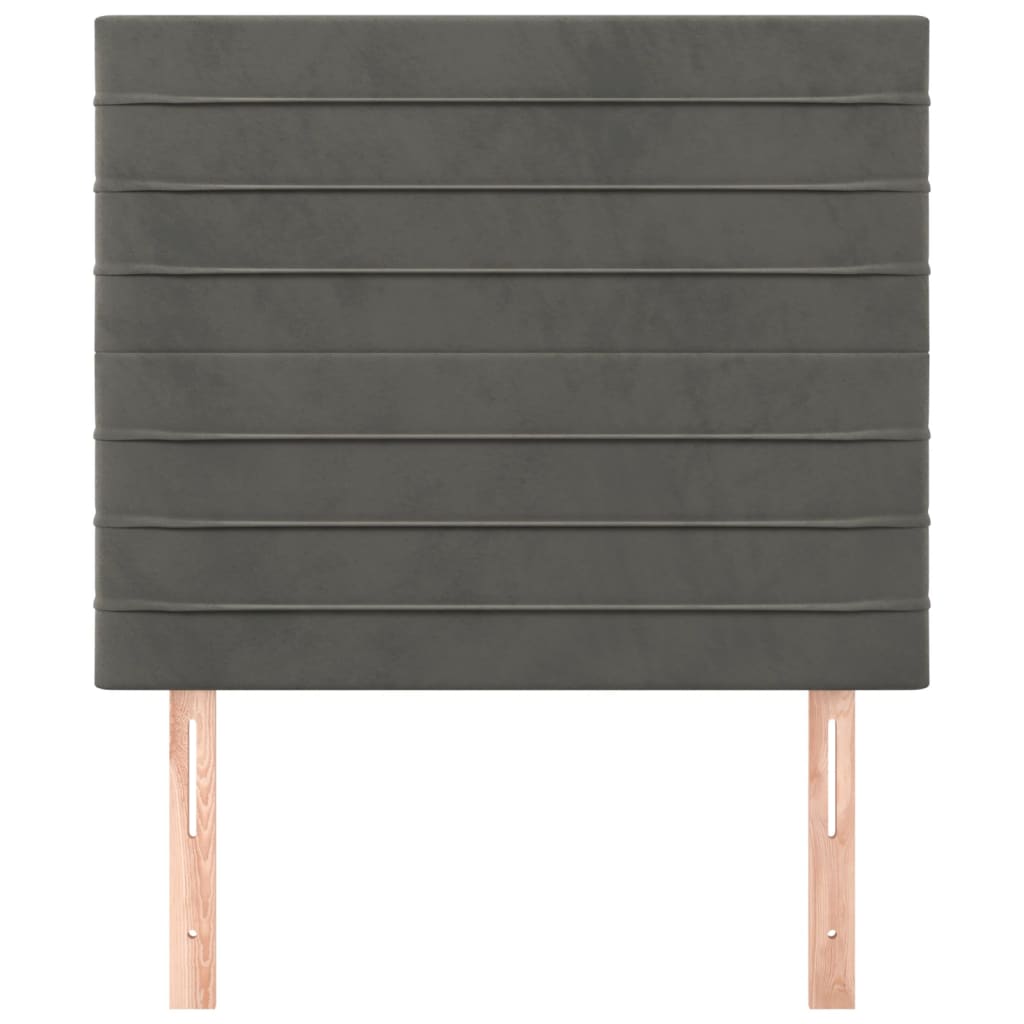 Têtes de lit 2 pcs Gris foncé 80x5x78/88 cm Velours - XIOS
