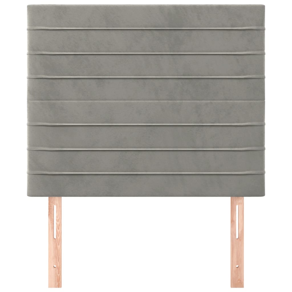 Têtes de lit 2 pcs Gris clair 90x5x78/88 cm Velours - XIOS