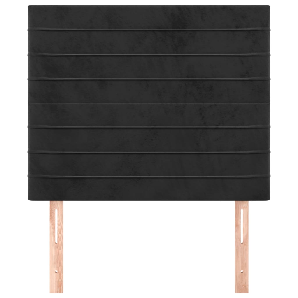 Têtes de lit 2 pcs Noir 90x5x78/88 cm Velours - XIOS