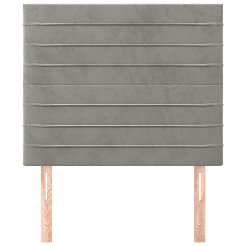 Têtes de lit 2 pcs Gris clair 100x5x78/88 cm Velours - XIOS