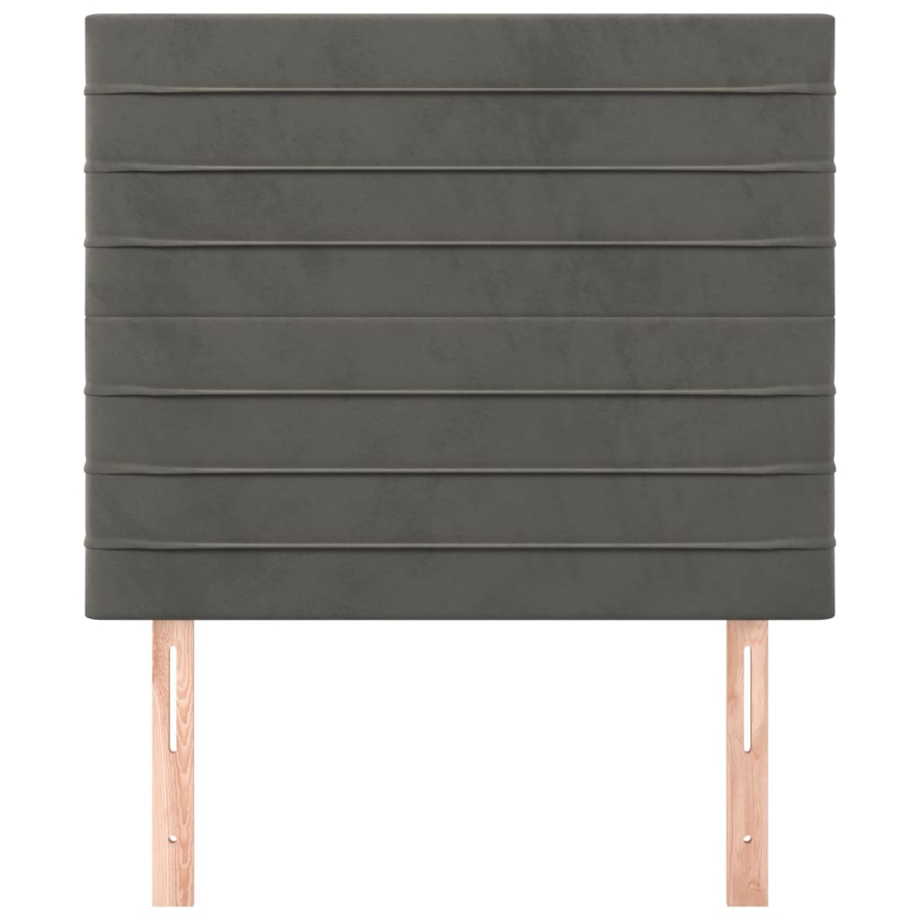 Têtes de lit 2 pcs Gris foncé 100x5x78/88 cm Velours - XIOS