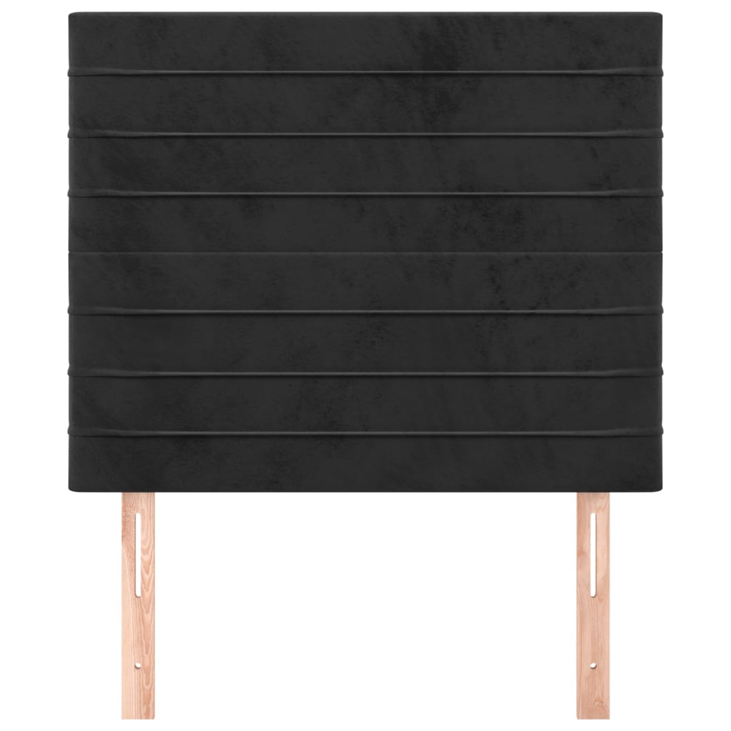 Têtes de lit 2 pcs Noir 100x5x78/88 cm Velours - XIOS