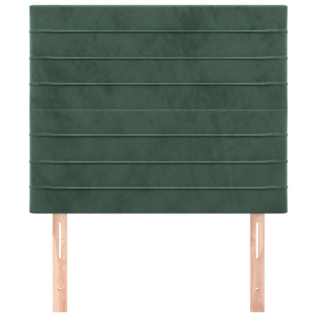 Têtes de lit 2 pcs Vert foncé 100x5x78/88 cm Velours - XIOS