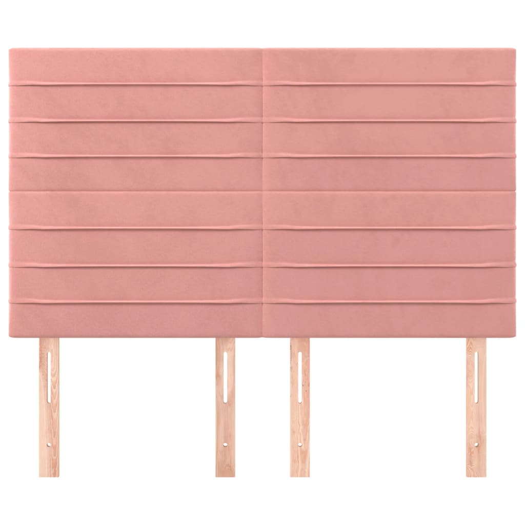 Têtes de lit 4 pcs Rose 72x5x78/88 cm Velours - XIOS