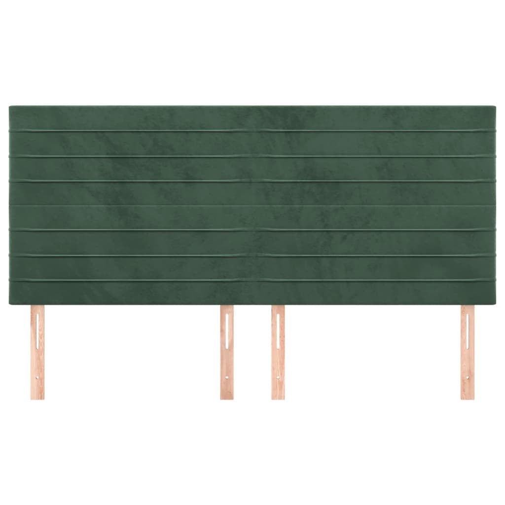 Têtes de lit 4 pcs Vert foncé 80x5x78/88 cm Velours - XIOS
