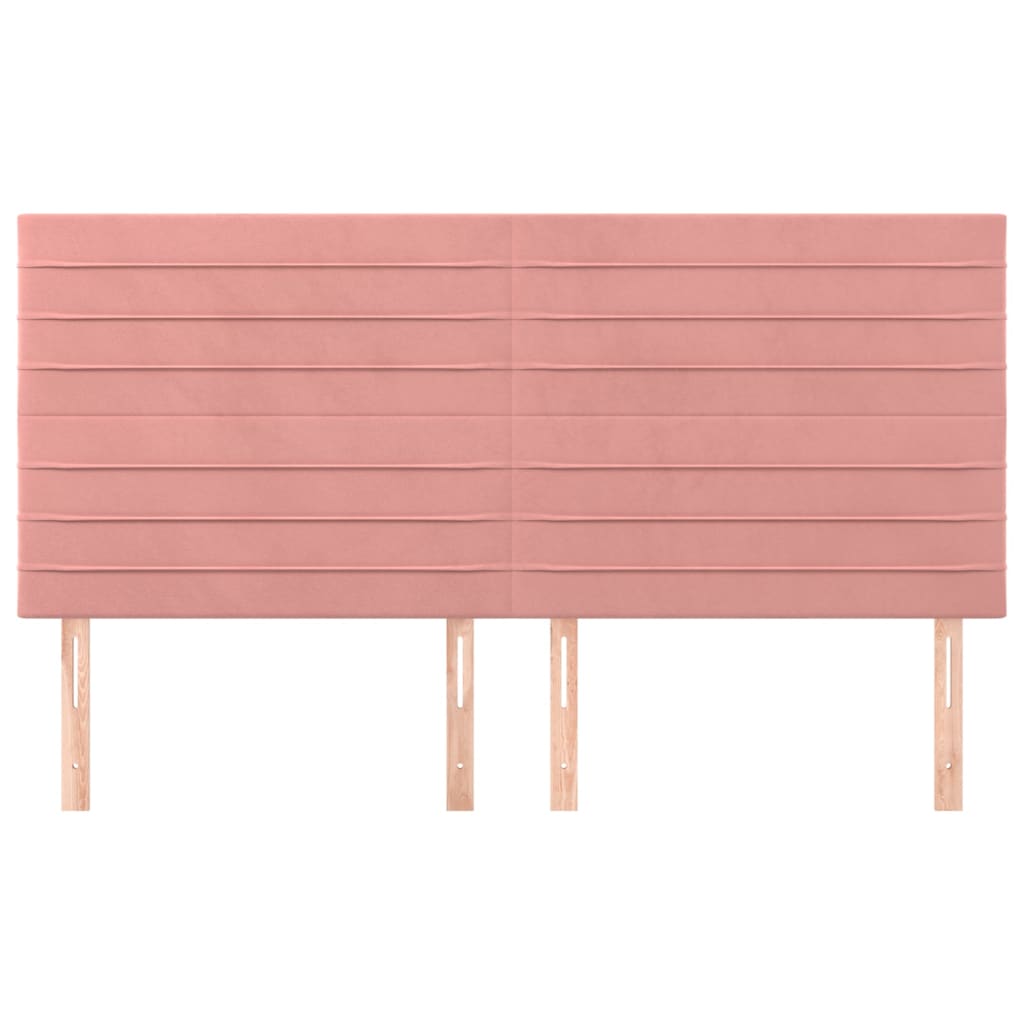 Têtes de lit 4 pcs Rose 80x5x78/88 cm Velours - XIOS