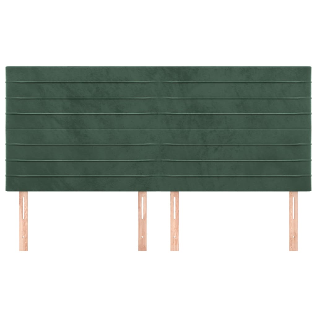 Têtes de lit 4 pcs Vert foncé 90x5x78/88 cm Velours - XIOS