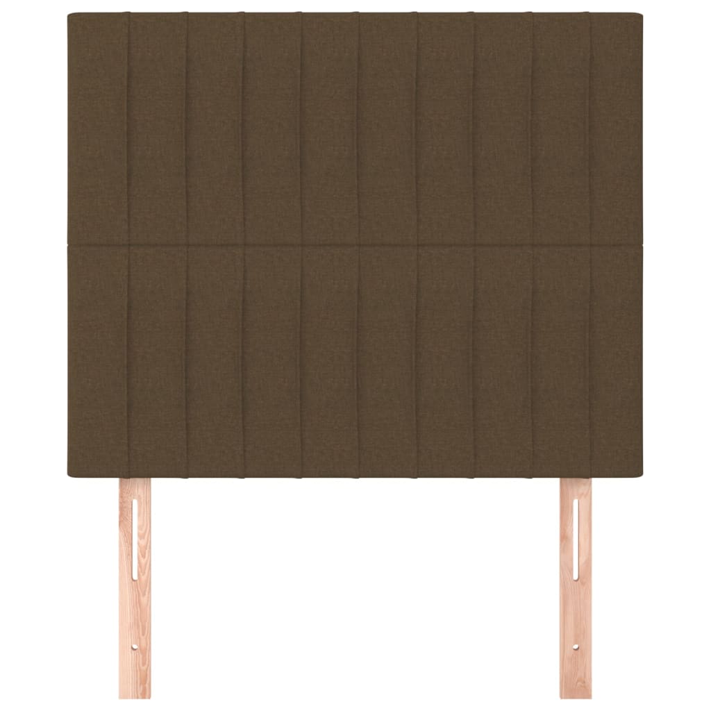 Têtes de lit 2 pcs Marron Foncé 80x5x78/88 cm Tissu - XIOS