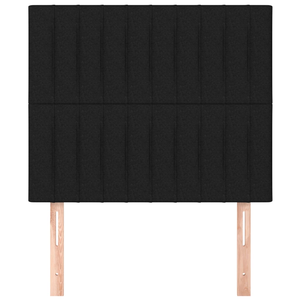 Têtes de lit 2 pcs Noir 90x5x78/88 cm Tissu - XIOS