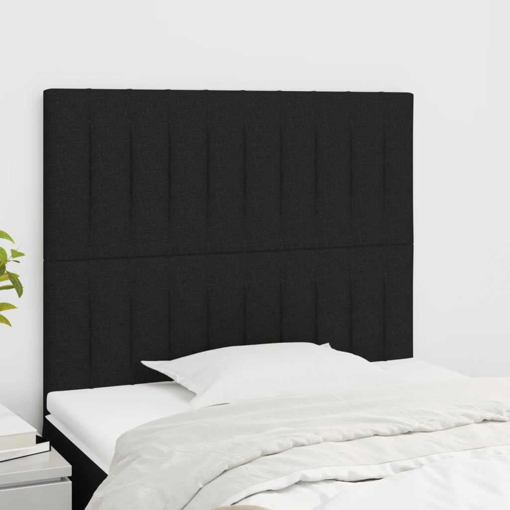 Têtes de lit 2 pcs Noir 90x5x78/88 cm Tissu - XIOS