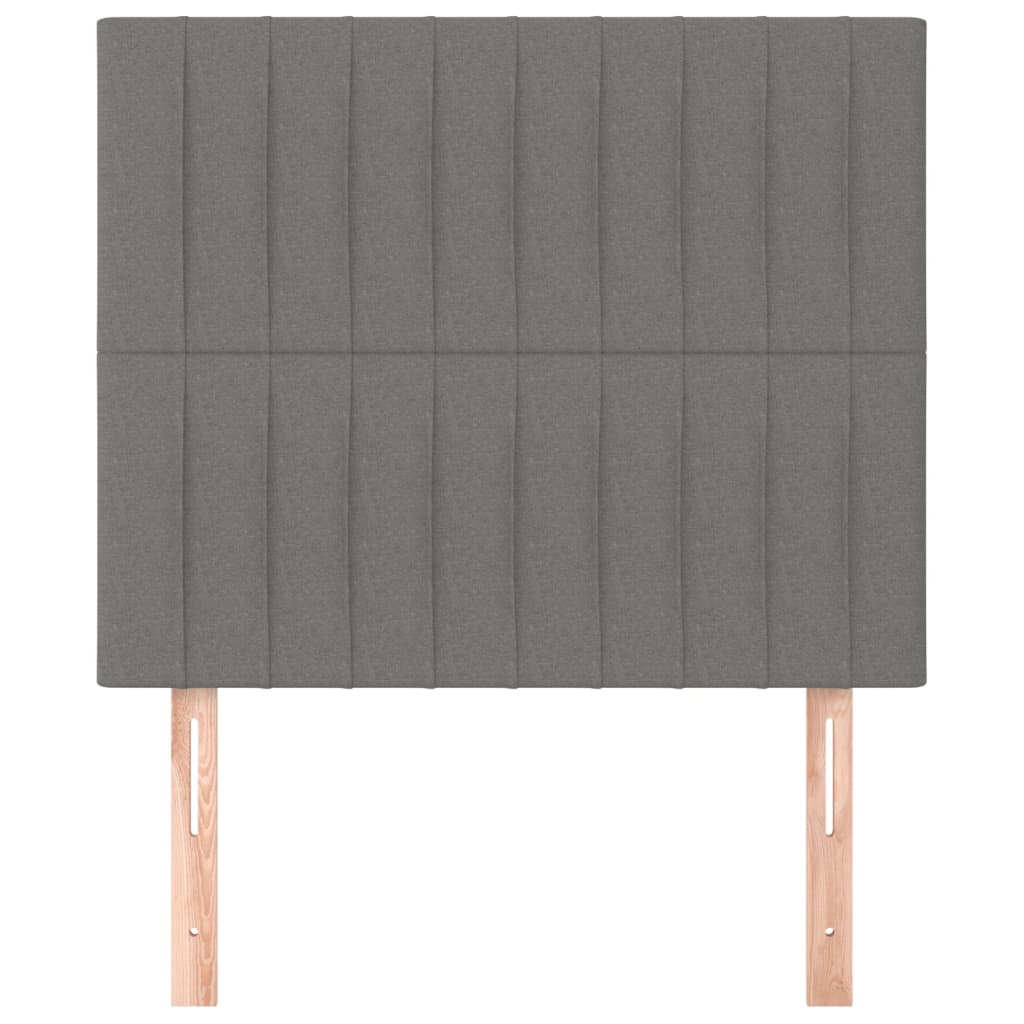 Têtes de lit 2 pcs Gris foncé 100x5x78/88 cm Tissu - XIOS