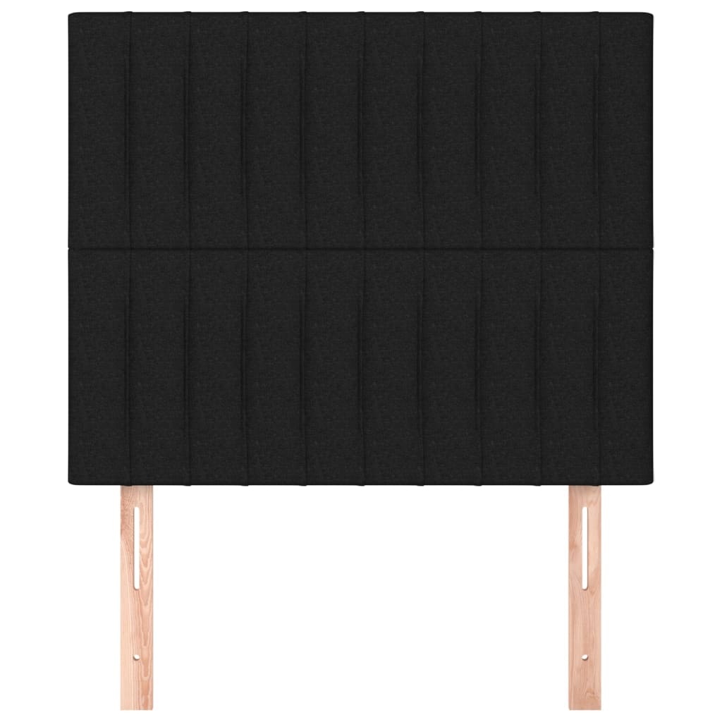 Têtes de lit 2 pcs Noir 100x5x78/88 cm Tissu - XIOS