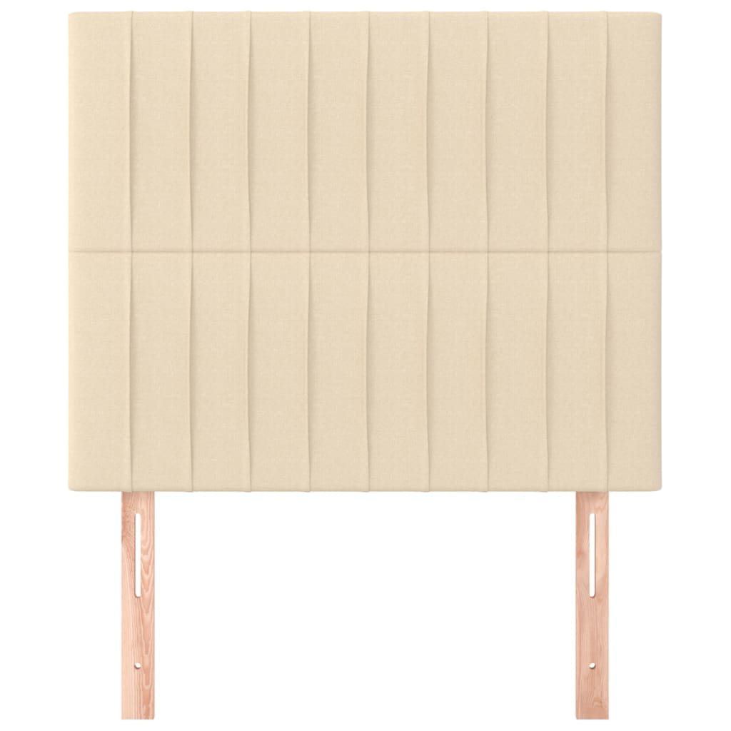 Têtes de lit 2 pcs Crème 100x5x78/88 cm Tissu - XIOS