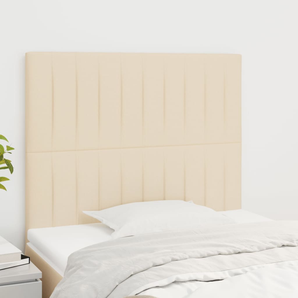 Têtes de lit 2 pcs Crème 100x5x78/88 cm Tissu - XIOS