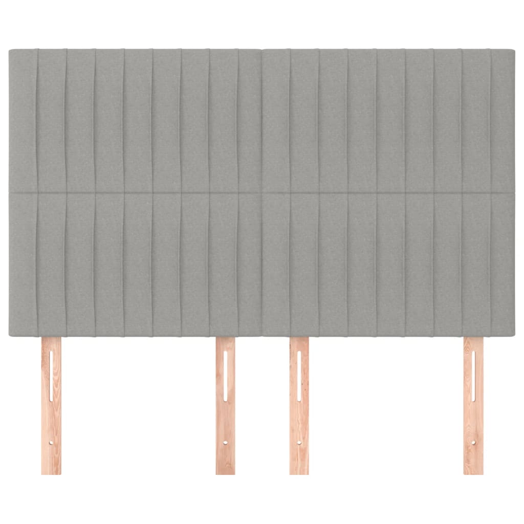 Têtes de lit 4 pcs Gris clair 72x5x78/88 cm Tissu - XIOS