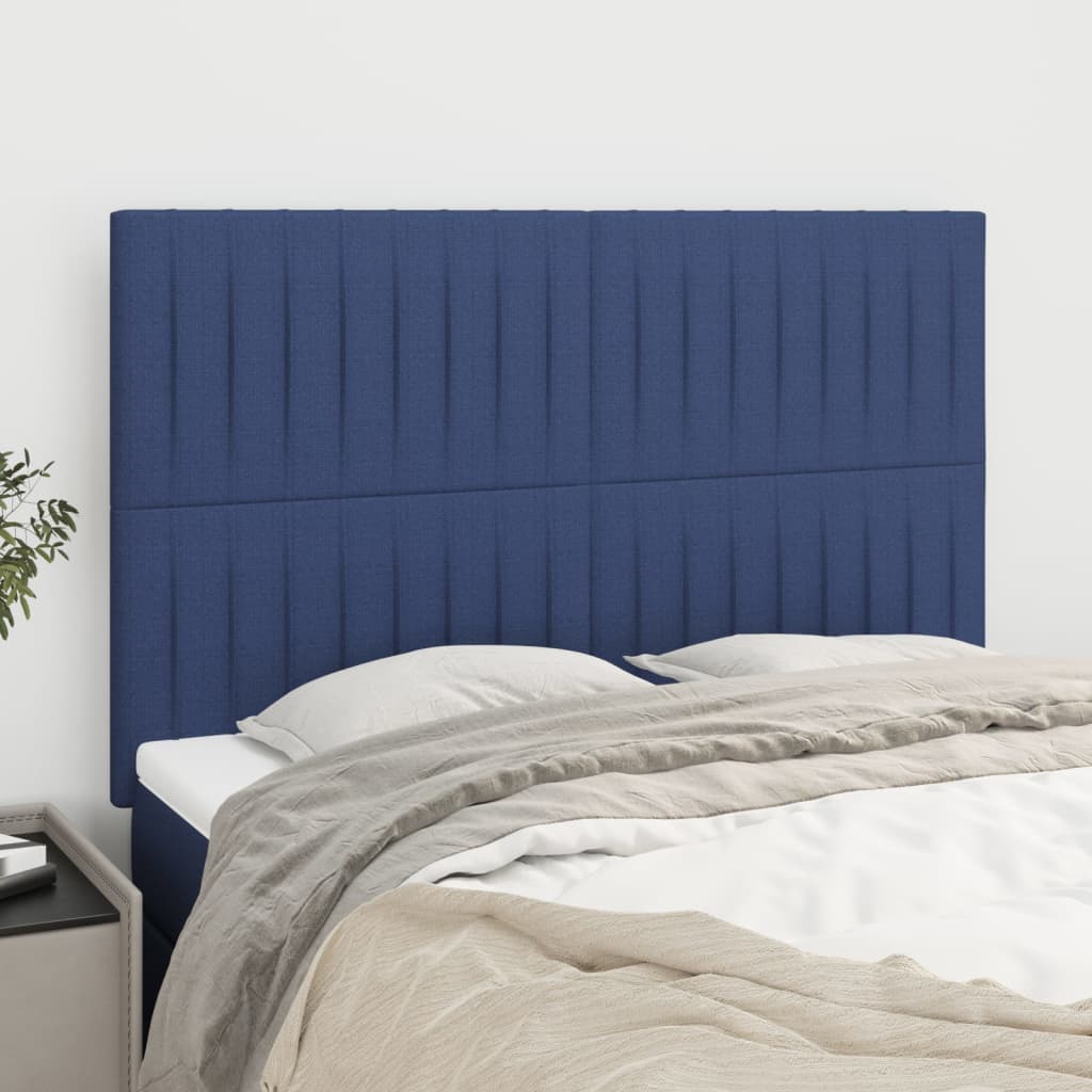 Têtes de lit 4 pcs Bleu 72x5x78/88 cm Tissu - XIOS