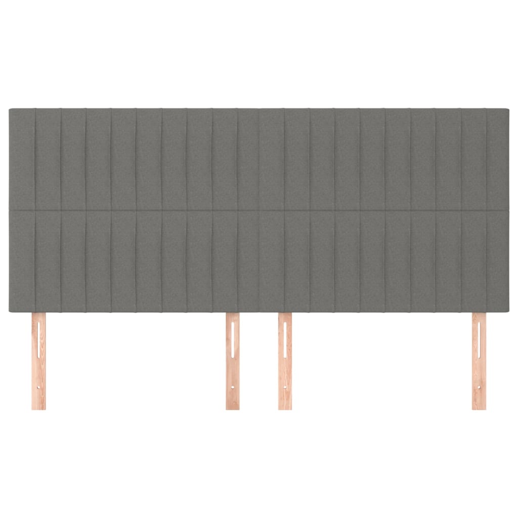 Têtes de lit 4 pcs Gris clair 90x5x78/88 cm Tissu - XIOS