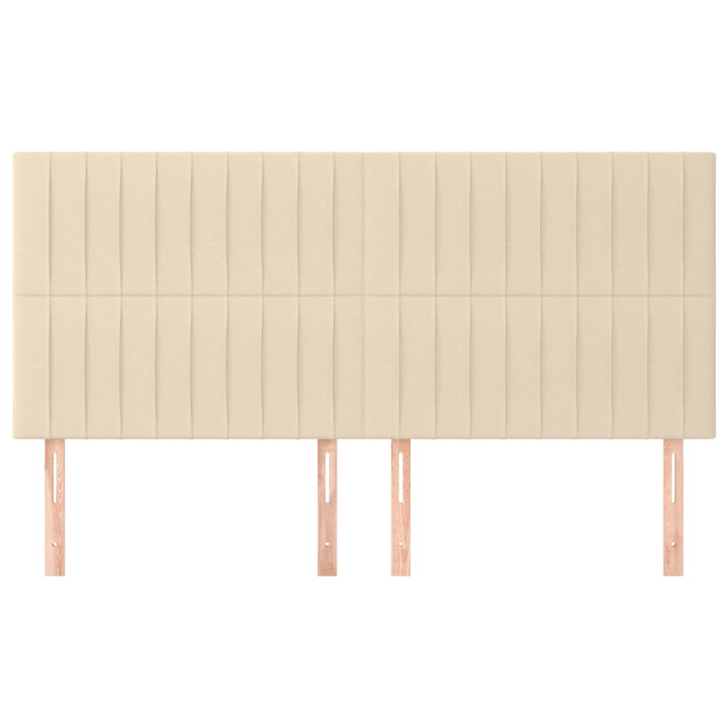 Têtes de lit 4 pcs Crème 100x5x78/88 cm Tissu - XIOS