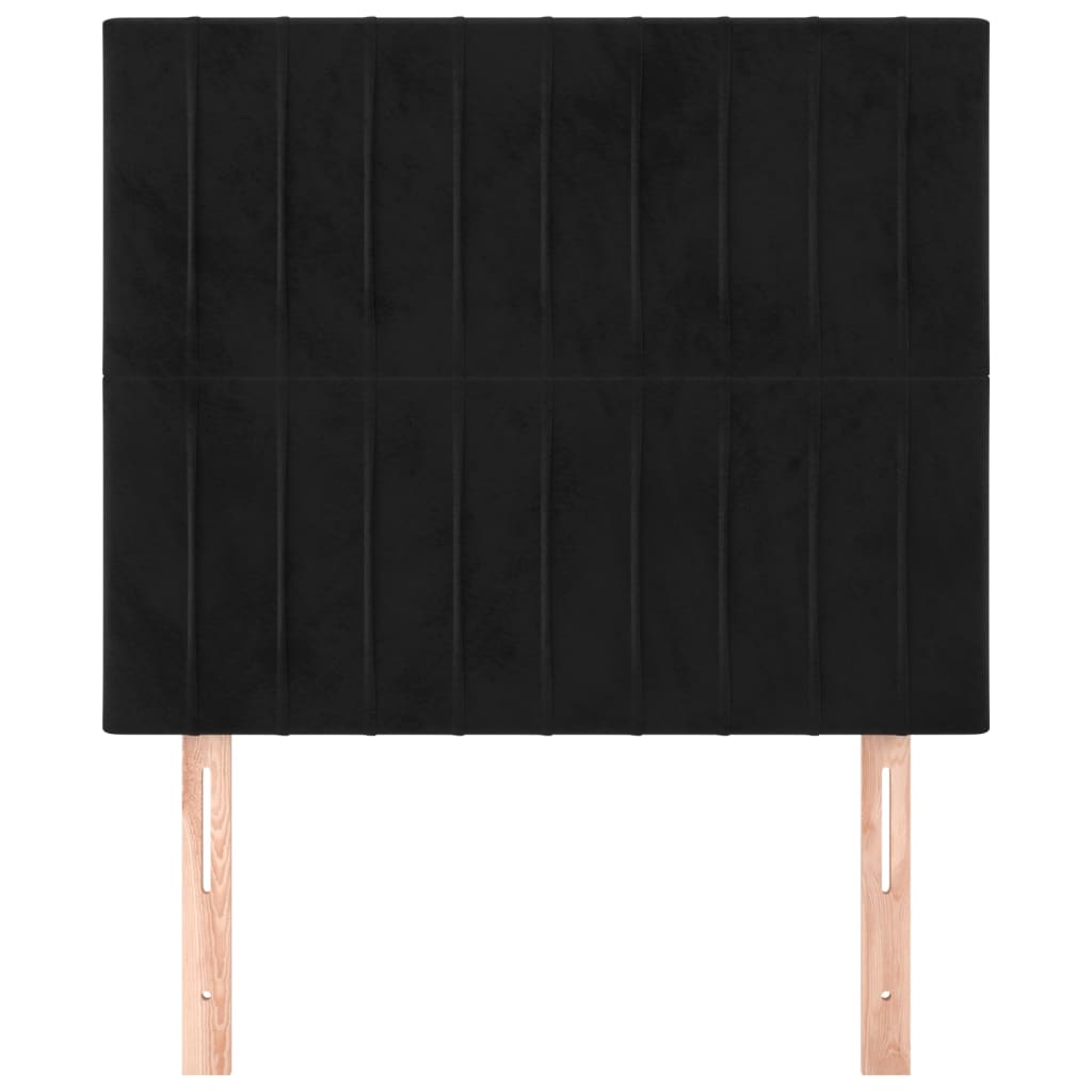 Têtes de lit 2 pcs Noir 80x5x78/88 cm Velours - XIOS