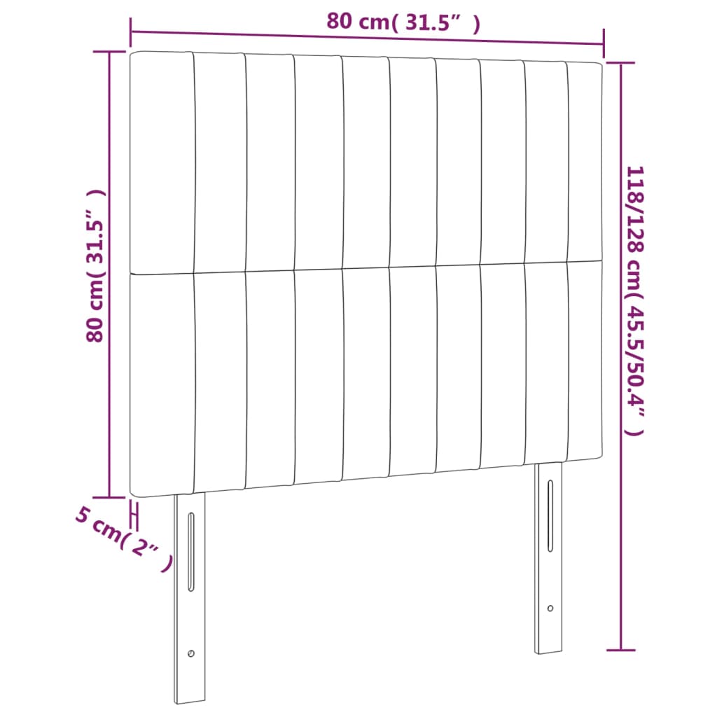 Têtes de lit 2 pcs Vert foncé 80x5x78/88 cm Velours - XIOS