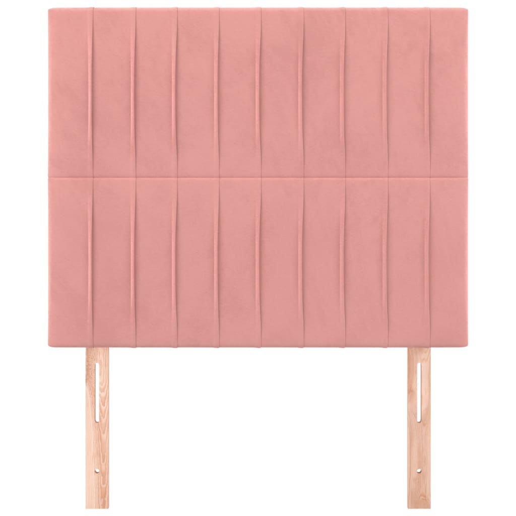Têtes de lit 2 pcs Rose 80x5x78/88 cm Velours - XIOS