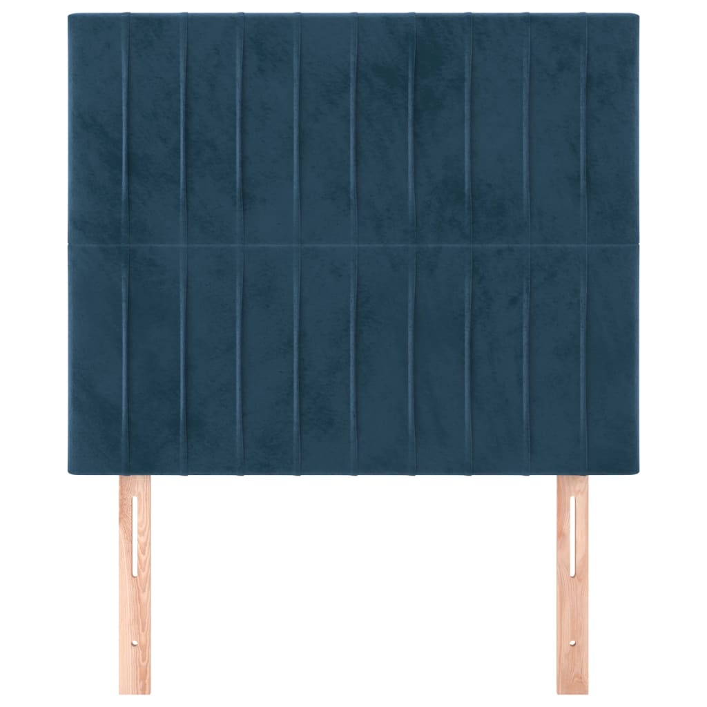 Têtes de lit 2 pcs Bleu foncé 90x5x78/88 cm Velours - XIOS