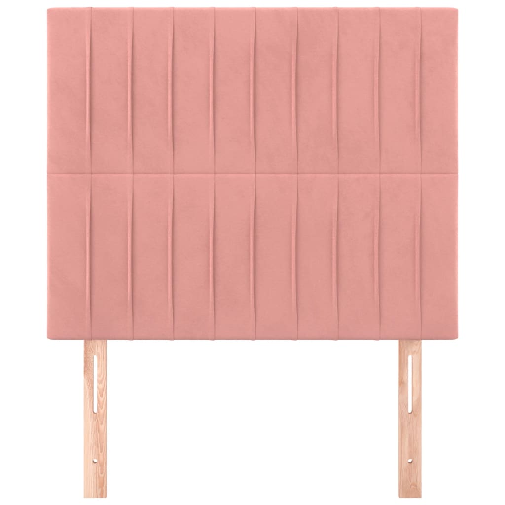 Têtes de lit 2 pcs Rose 90x5x78/88 cm Velours - XIOS