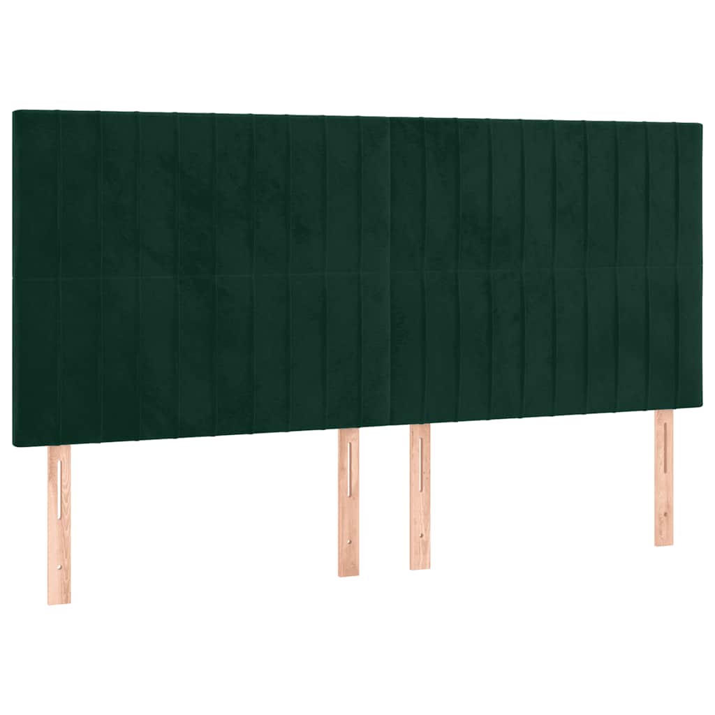 Tête de lit Vert foncé 180x5x118/128 cm Velours - XIOS