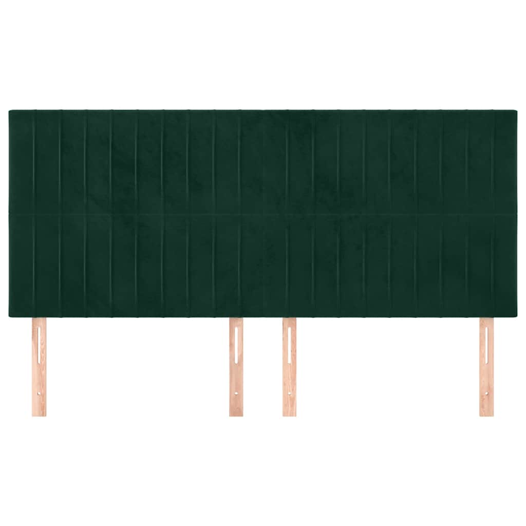 Tête de lit Vert foncé 180x5x118/128 cm Velours - XIOS