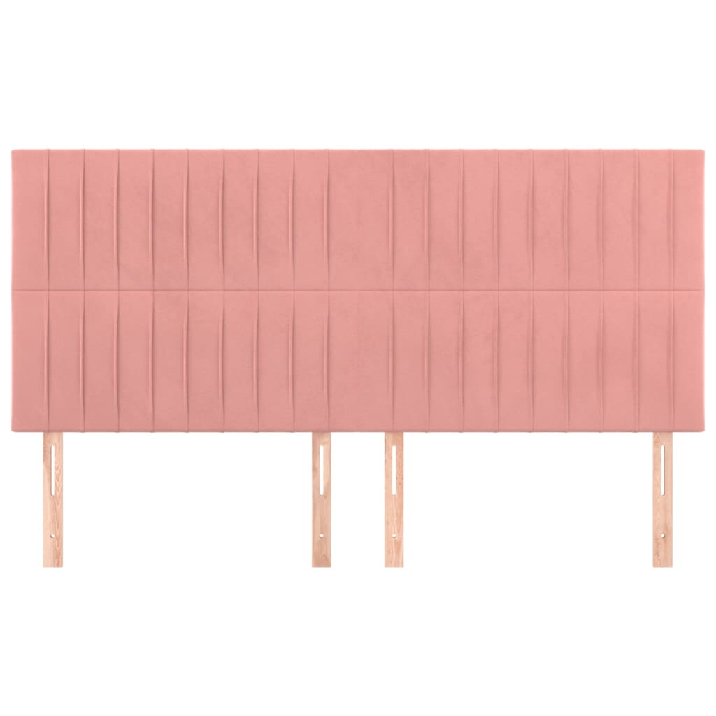 Tête de lit Rose 200x5x118/128 cm Velours - XIOS